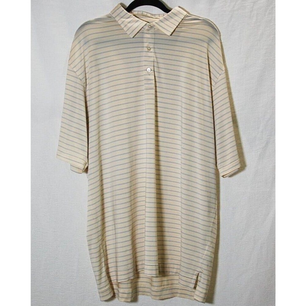 NWT FootJoy Stretch Lisle Pinstripe Self Collar Polo 2XL